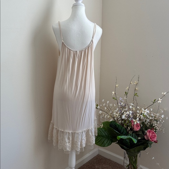 Coastal Cowgirl Southern Stitch Lace Trimmed Cream Neutral Dress Size XL - Picture 3 of 6